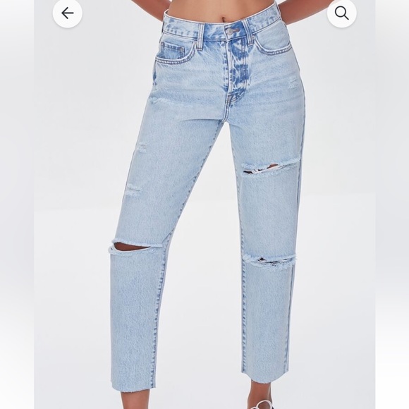 Distressed Mom Jeans - Picture 4 of 9